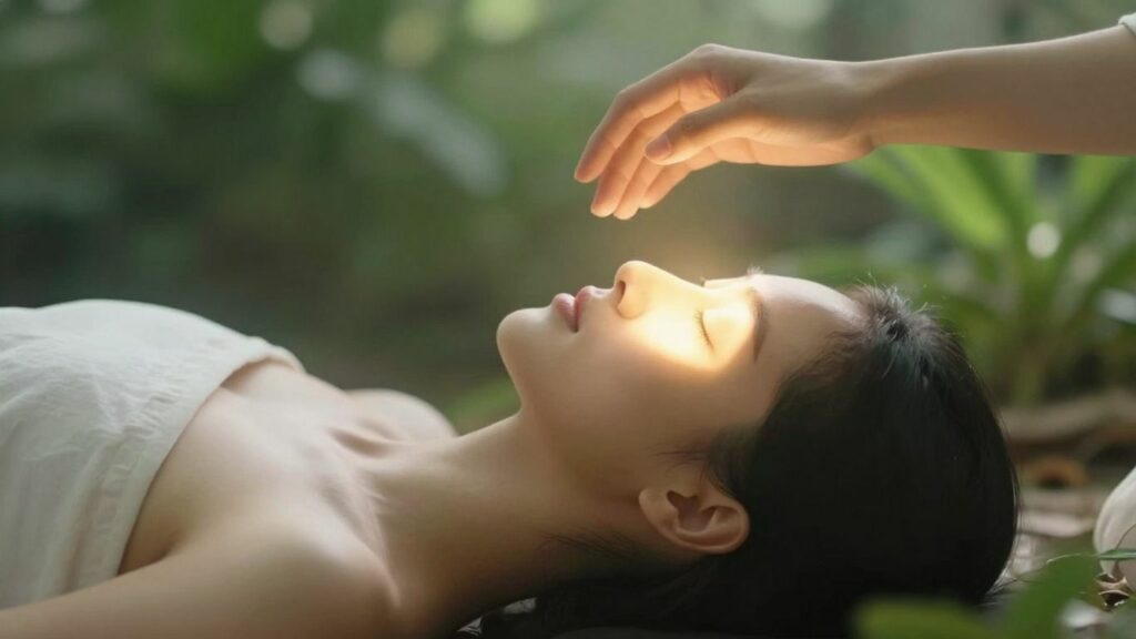 Soin énergétique Lahochi avec lumière et détente